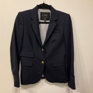 J. Crew Schoolboy Navy Blue Suit Jacket Preppy Academia SZ 2